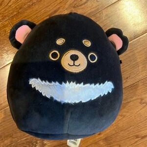Squishmallows grey black pink ears Stuffed  Animal
